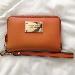 Michael Kors Orange Wristlet Wallet