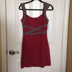 Free people red and brown dress