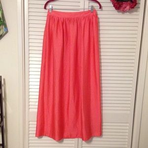 Silk Coral Maxi Skirt