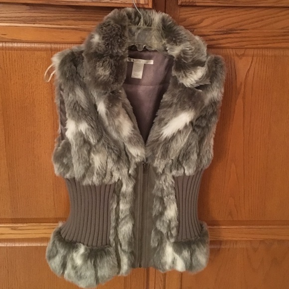 Faux fur zip up vest