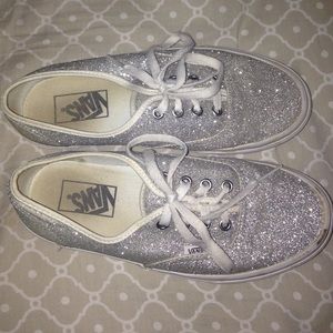 White glitter vans!!!!