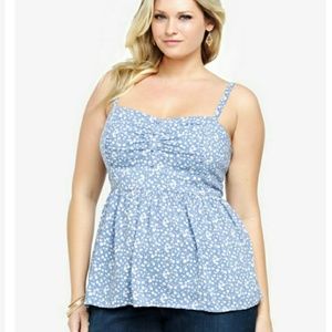 Torrid baby doll floral top