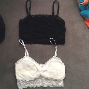 Lace Bralette bundle black and white
