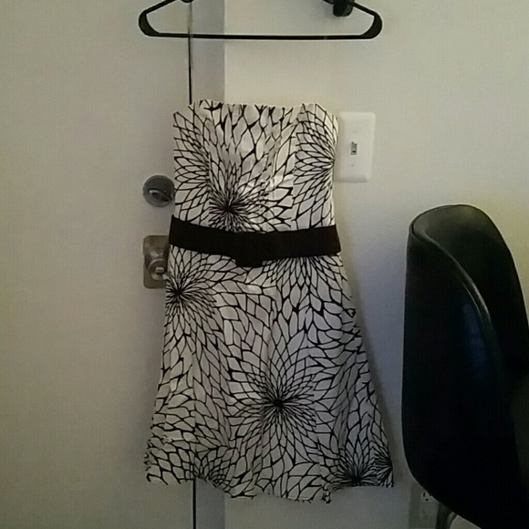 Brown and white dress