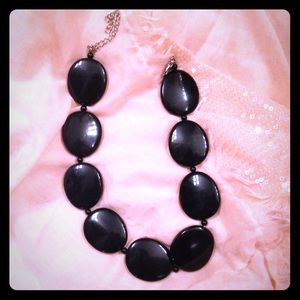 Big Black Stone Necklace