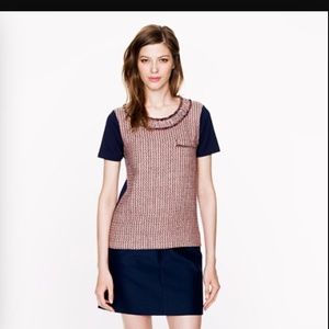 J. Crew tweed front tee