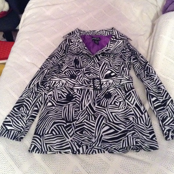 Black and white coat