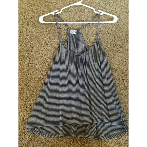 SOLD BUNDLED Black and grey striped tank top