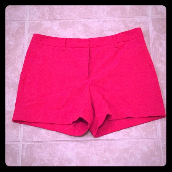Red trouser shorts