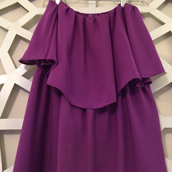 Purple ruffle dress - Picture 2 of 2