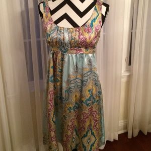 Silk tie back dress