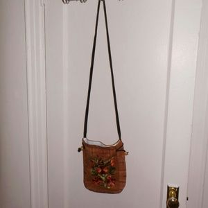Boho drawstring cross body bag