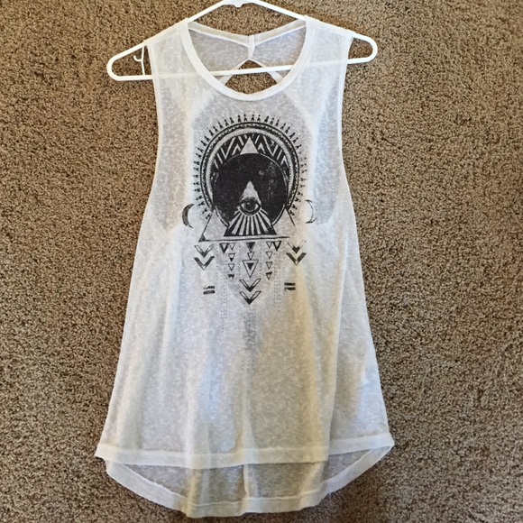 SOLD BUNDLED White Tribal top
