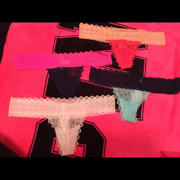 4 VICTORIA'S SECRET PINK THONG BUNDLE