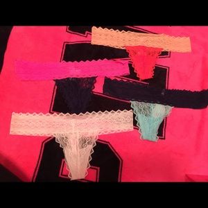 4 VICTORIA'S SECRET PINK THONG BUNDLE