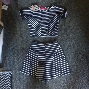 NWT Boohoo matching short and shit set