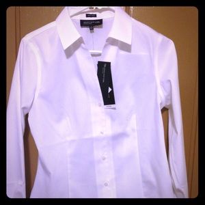Non-Iron Jones New York While Women's Button Down