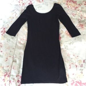 Black quarter sleeve dress