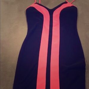 Cute pink and black strappy dress