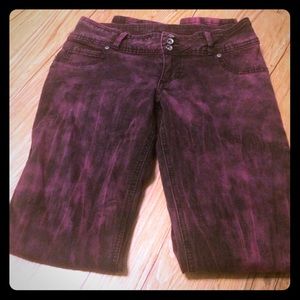 LOVESICK purple acid wash skinny jeans