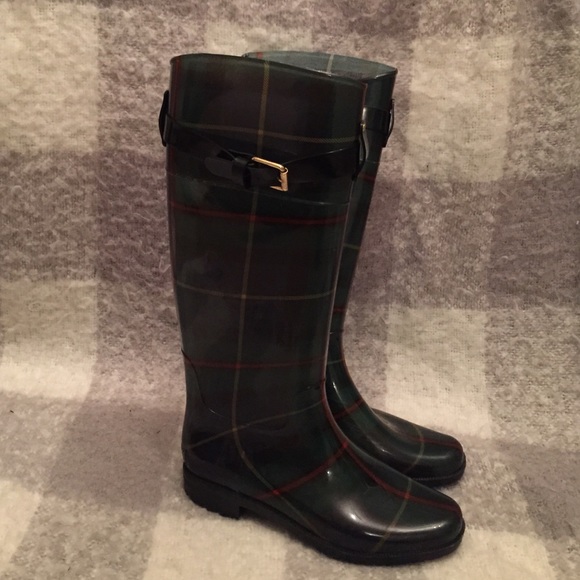 Plaid Polo Ralph Lauren Rain Boots