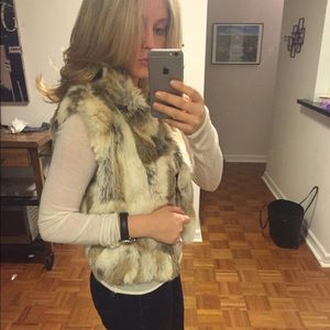 Adrienne Landau Rabbit Fur Vest