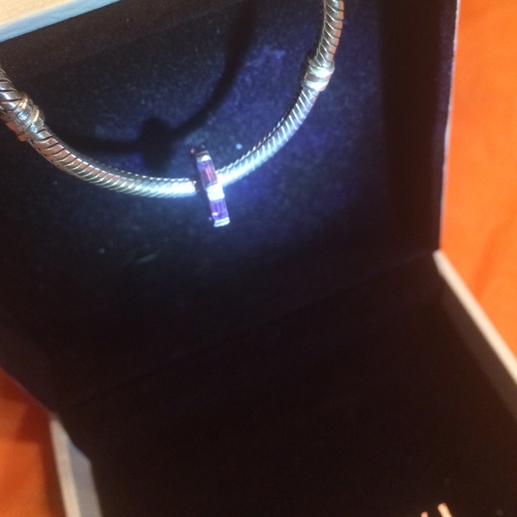 Lite purple CZ  Chamilia spacer.