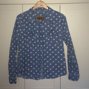 Quiksilver Chambray Polka Dot Shirt