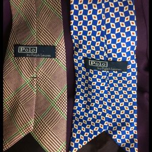 Polo by Ralph Lauren Men's SILK neckties 2 NWOT