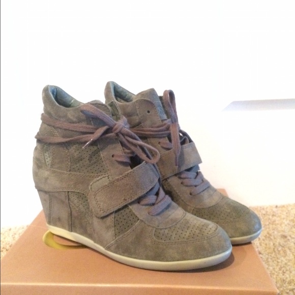 Ash Shoes - Ash Bowie Military Green wedge