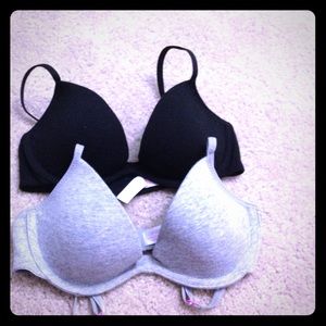 One grey, one black bra 32B