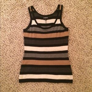 Express Striped Sweater Tank