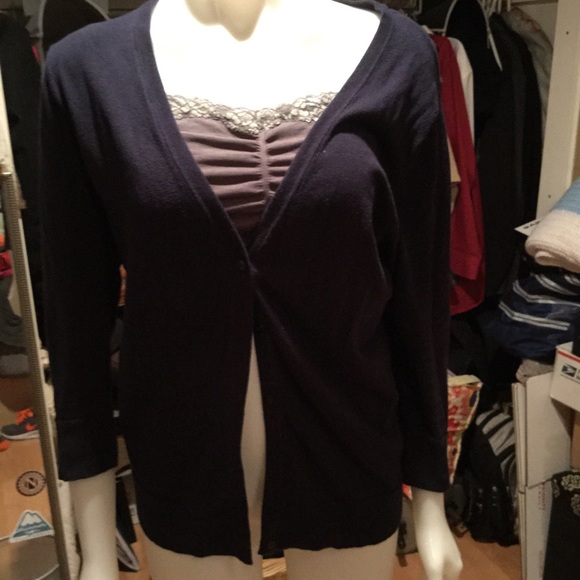 Navy cardigan