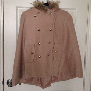 Camel wool cape