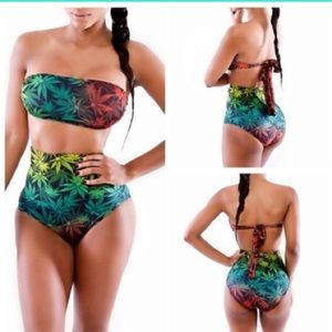 High waisted bathing suit