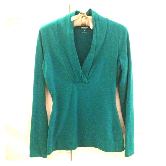 Express Green Long Sleeve Shirt.