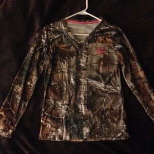 Silk camo long sleeved shirt