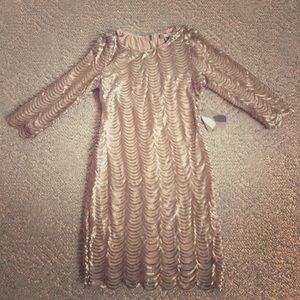 Golden sequin dress