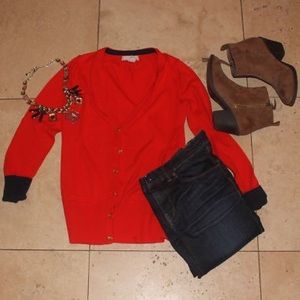 Banana Republic Red Cardigan