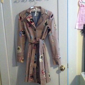 Anthropologie floral trench
