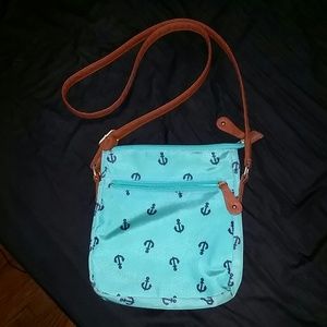 Old Navy teal anchor purse