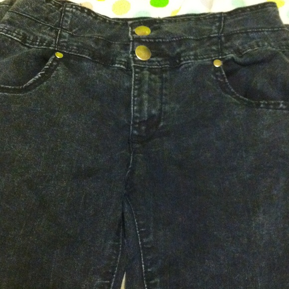 Darkwash high waisted stretchy skinny jeans - Picture 2 of 3