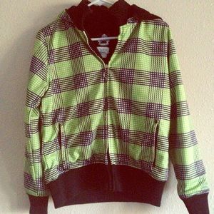 Snow fleece plaid sweatshirt hoodie