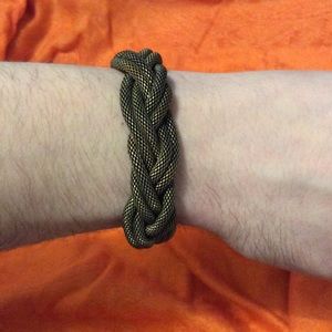 Braided Brass Tone Fashion Bracelet