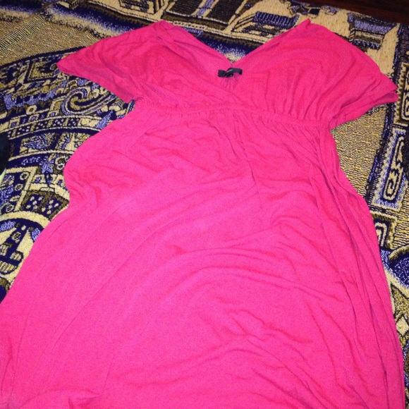 Fuschia high low maxi dress
