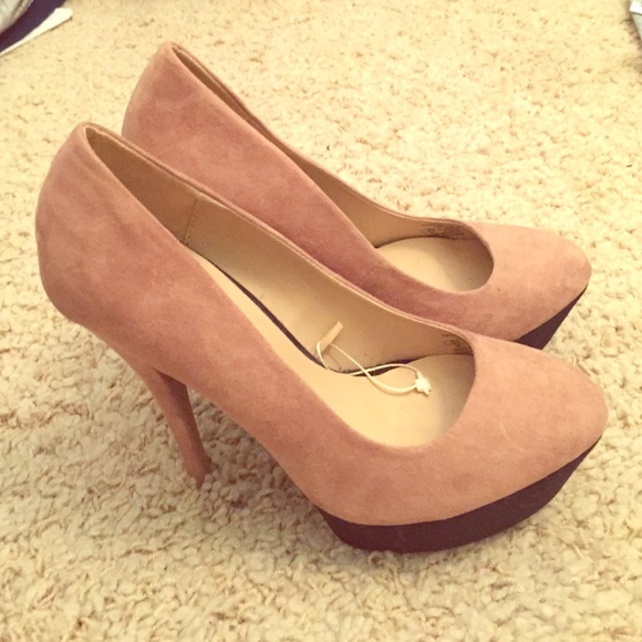 👠Zara TRF pink & black suede stiletto pumps sz 6