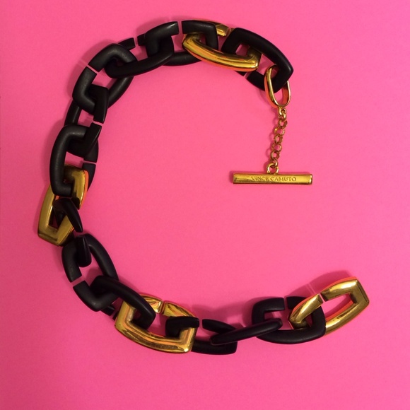 Vince Camuto Jewelry - VINCE CAMUTO Chain Link Necklace-Black and Gold