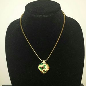 Butterfly vessel necklace