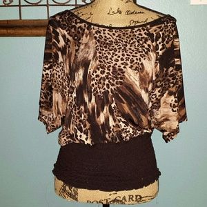 Leopard print top