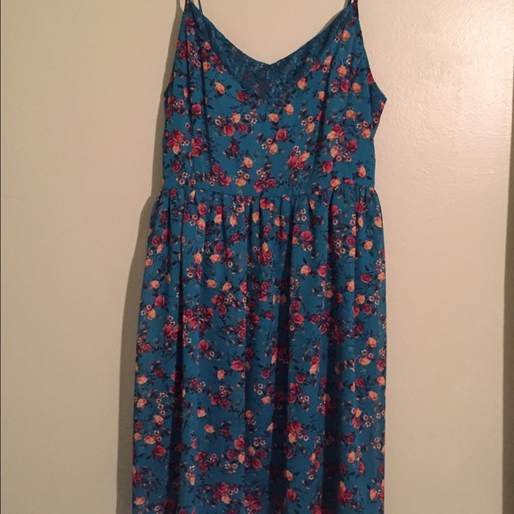 Turquoise flower sundress